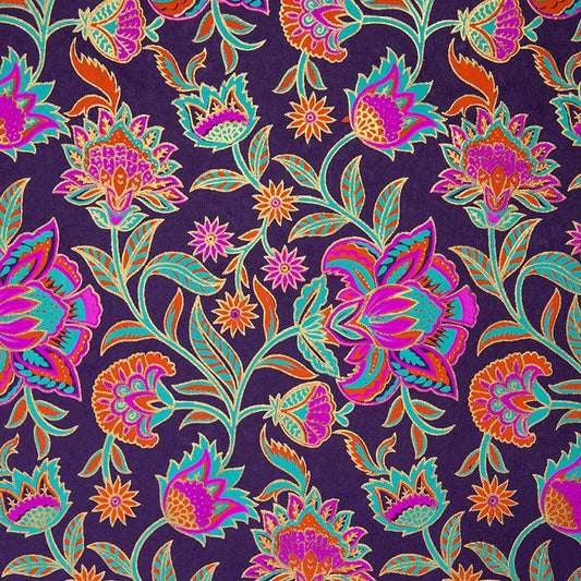 Purple Floral Twist Gift Wrap