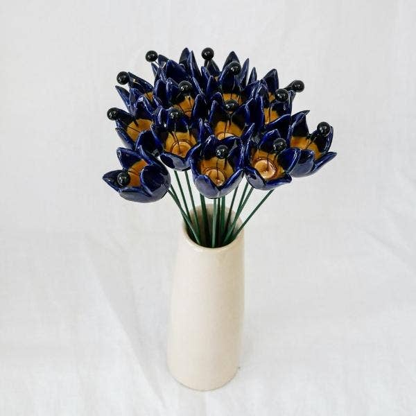 Tulip diameter approx. 2.5*3.5cm | 20cm stem: Light blue